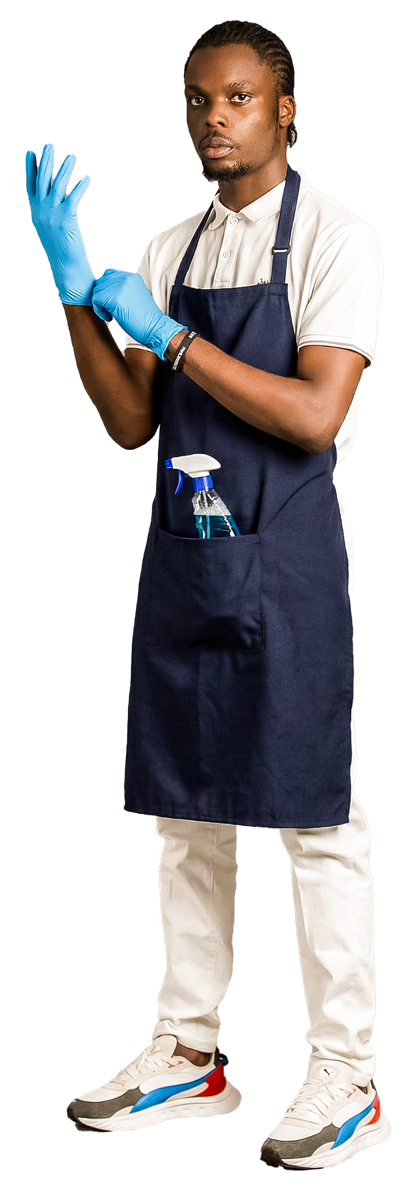 Ernest Ogbeide overseeing a Sterling Cleaning job in Abuja